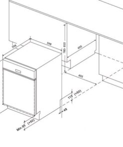 Kích thước Máy rửa bát 16 bộ Eurosun SMK82EU88G