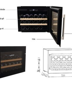 Kích thước Tủ rượu vang Kocher KWEU-1012B