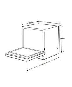 kích thước của máy rửa bát Hafele HDW-T5551B 538.21.340