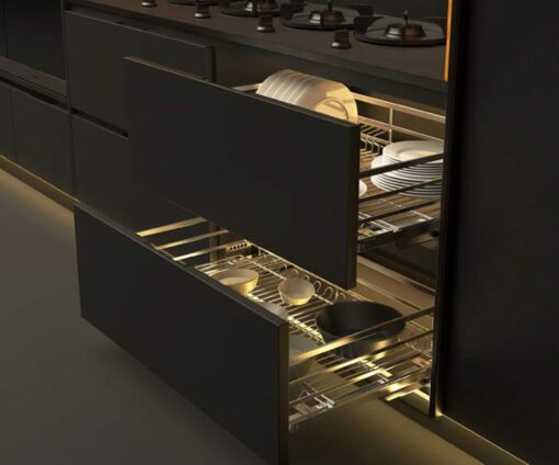 Bộ rổ xoong nồi Cappella Hafele 549.08.027 Inox 304