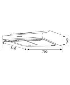 Kích thước máy hút mùi Canzy CZ 2070I