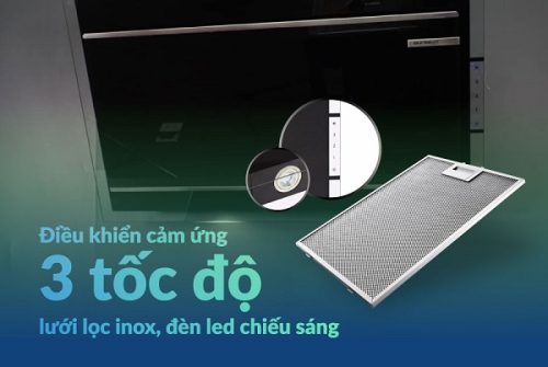 Máy hút mùi Eurosun EH-70CN78B 8 Điều khiển của máy hút mùi Eurosun EH-70CN78B