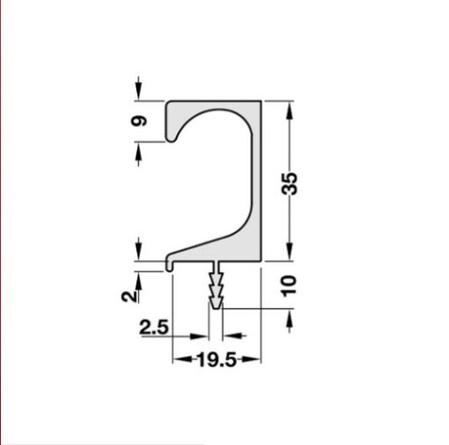 Tay Nắm Dạng Thanh Nhôm 3000mm Hafele 126.27.803