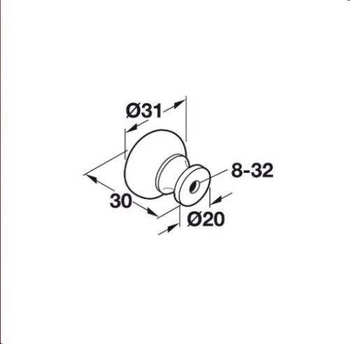 Quả Nắm Tủ Hafele 136.94.600