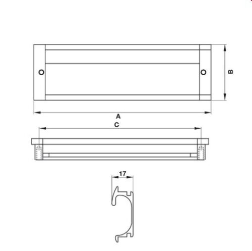 Tay Nắm Tủ Âm 109mm Hafele 151.76.921