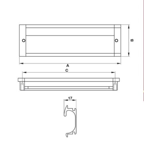 Tay Nắm Tủ Âm 173mm Hafele 151.76.923