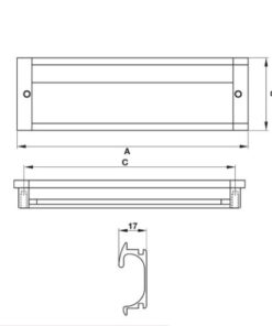 Tay Nắm Tủ Âm 205mm Hafele 151.76.924