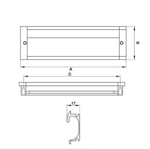 Tay Nắm Tủ Âm 205mm Hafele 151.76.924