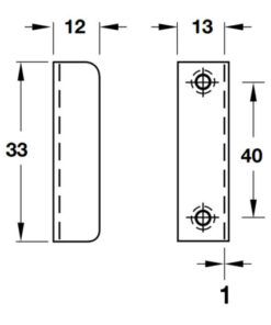 Bas giữ góc vuông Hafele 239.41.013