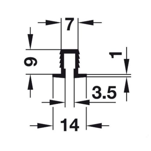 Ray trượt & dẫn hướng 3000mm Hafele 404.14.133 5 Ray trượt & dẫn hướng 3000mm Hafele 404.14.133