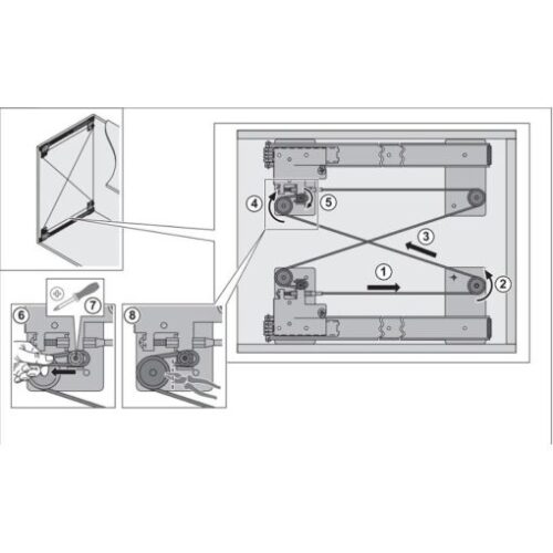 Bộ phụ kiện cửa trượt xoay Hafele 408.25.335