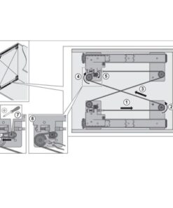 Cửa trượt xoay bằng gỗ Hafele 408.25.340