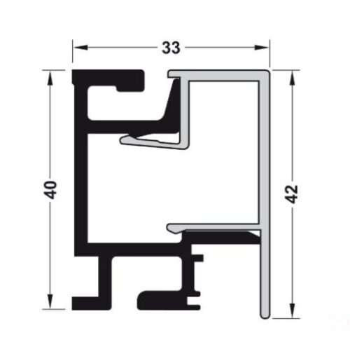 Thanh Nhôm Gắn Tường Dài 1200mm Hafele 521.00.012