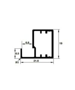 Khung nhôm kính Hafele màu đen 563.58.303