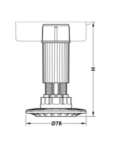 Chân Tủ Có Điều Chỉnh Chiều Cao H100mm Hafele 637.76.353