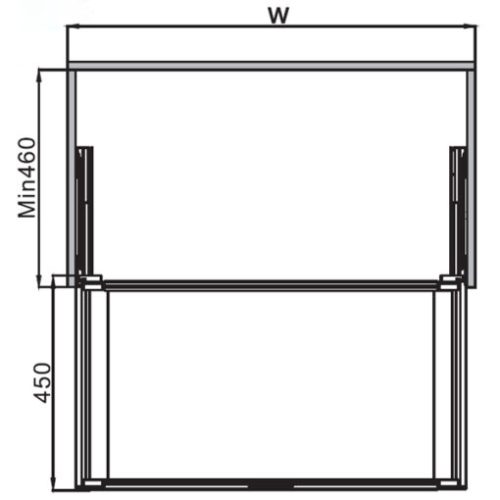 Rổ kéo bằng kính 600mm Hafele 807.95.171 5 807.95.171 1