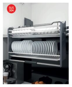 Giá bát đĩa nâng hạ inox 304 Inoxen BNH304-80