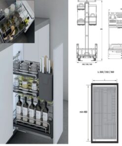 Giá để dao thớt đa năng nan oval (Quả Trám) Inoxen EV5035