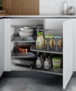 Kệ góc liên hoàn vách kính Inoxen KGA-90L-R