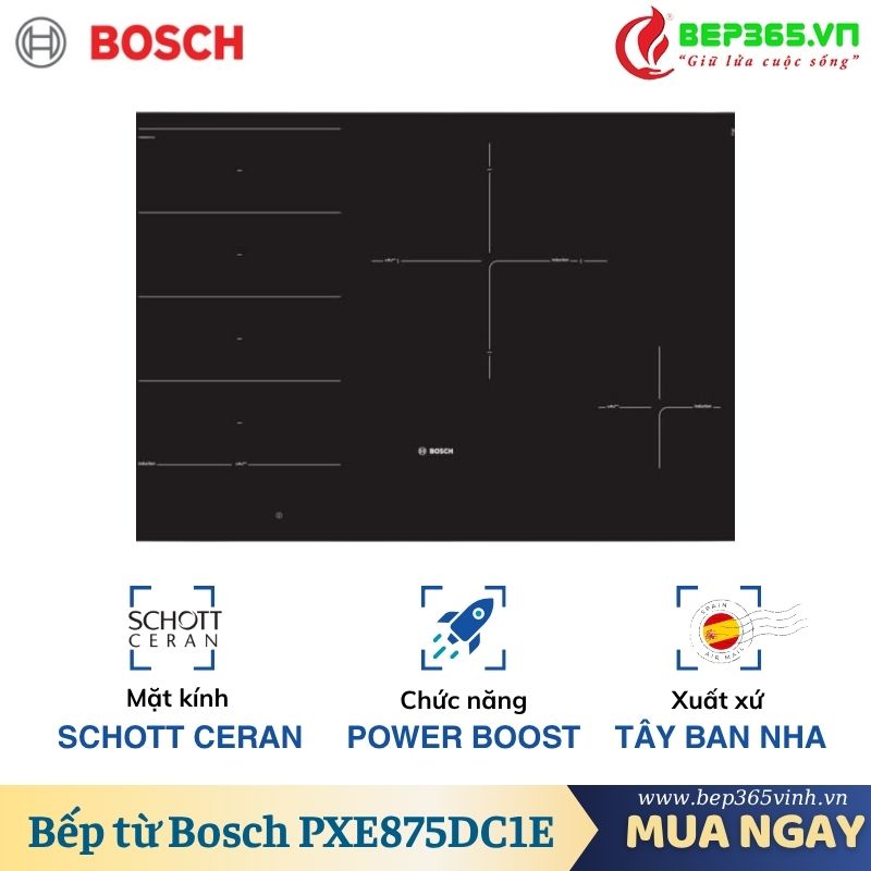 Bếp từ Bosch PXE875DC1E 3 Bếp từ Bosch PXE875DC1E