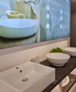 Ảnh thực tế chậu Lavabo sứ đặt bàn Sapporo 500 Hafele 588.79.032