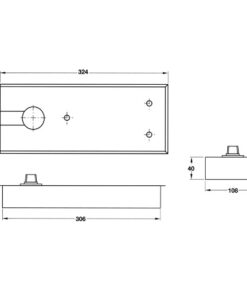 Kích thước của Bản lề sàn 70Kg DCL41 Hafele 932.84.044