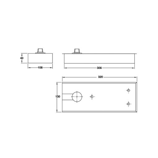 Kích thươc của Bản lề sàn 80Kg EN2 Hafele 932.79.020