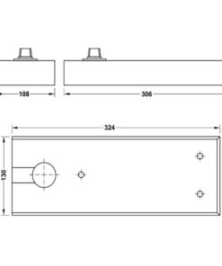 Kích thước của Bản lề sàn DCL41 EN5 250Kg Hafele 932.84.040