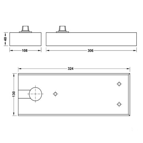 Kích thước của Bản lề sàn DCL41 EN5 250Kg Hafele 932.84.040