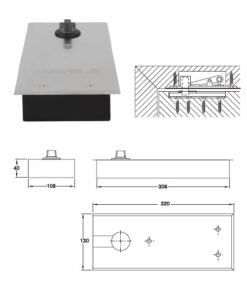 Bản lề sàn EN4 120Kg Hafele 932.79.040
