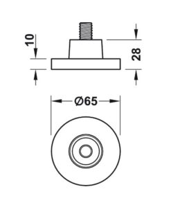 Kích thước của Bas gắn tường nhà vệ sinh công cộng Hafele 988.98.000