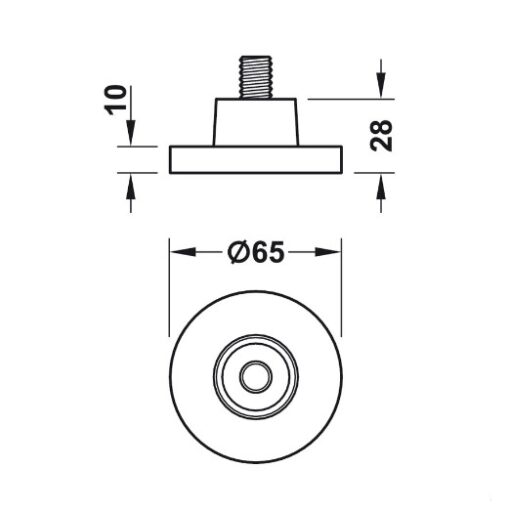 Kích thước của Bas gắn tường nhà vệ sinh công cộng Hafele 988.98.000