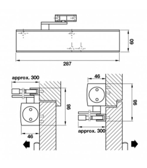 Bas liên kết song song Hafele 931.16.329 5 Kích thước của Bas liên kết song song Hafele 931.16.329