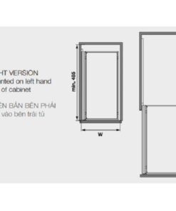 Bộ 2 rổ Arena Comfort II, 400mm, Hafele 545.53.764 mở phải