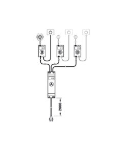 Bộ chia đèn Led 12V 3 ngõ ra Hafele 833.74.751