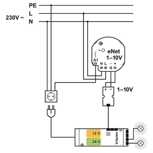 Bộ điều chỉnh sáng tối Hafele 833.89.144