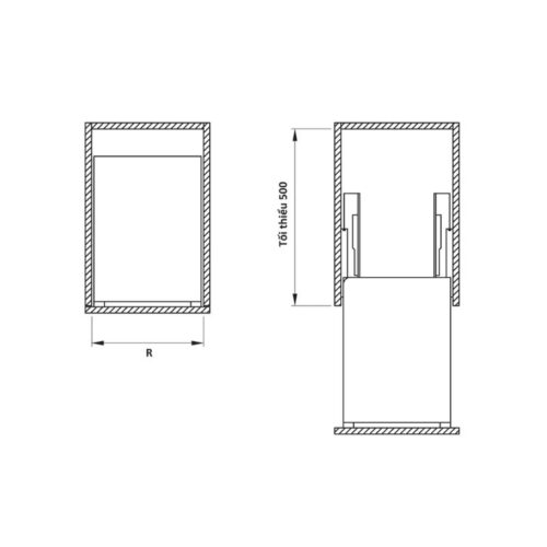 Bộ đựng dao thớt chai lọ Sonata 350mm Hafele 549.20.019