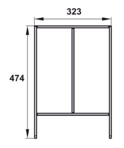 Kích thước của Bộ khay chia ngăn kéo Hafele 552.52.303