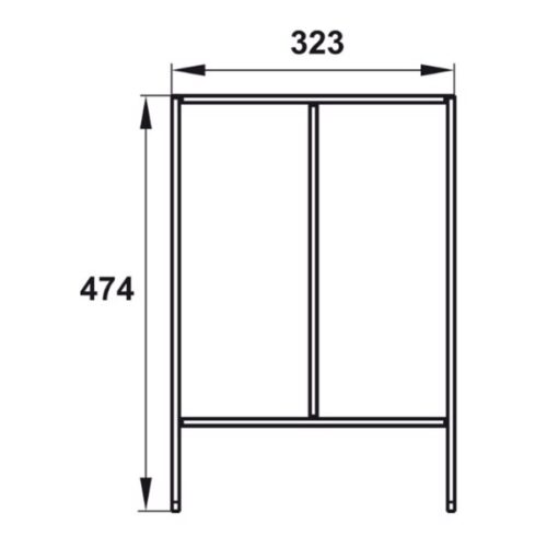 Kích thước của Bộ khay chia ngăn kéo Hafele 552.52.303