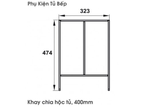 Kích thước của Bộ khay chia ngăn kéo Hafele 552.52.803