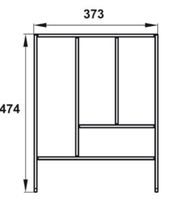 Kích thước của Bộ khay chia ngăn kéo Hafele 552.52.804