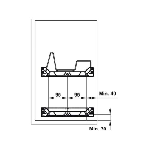 Bộ rổ bát đĩa Hafele Presto 544.40.013 800mm