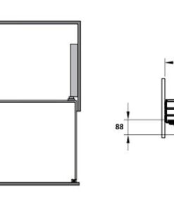 Kích thước của Bộ rổ bát đĩa Cappella Hafele 549.08.004 Inox 304