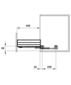 Kích thước của Bộ rổ bát đĩa Cappella Hafele 549.08.205 mạ chrome
