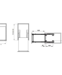 Kích thước của Bộ rổ dao thớt, chai lọ Sonata Hafele 549.20.013 Inox 304