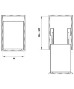 Kích thước của Bộ rổ gia vị Sonata Hafele 549.20.035 Inox 304