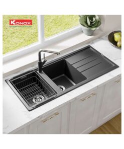 Chậu rửa bát Konox Granite Sink Phoenix 1160 - Black