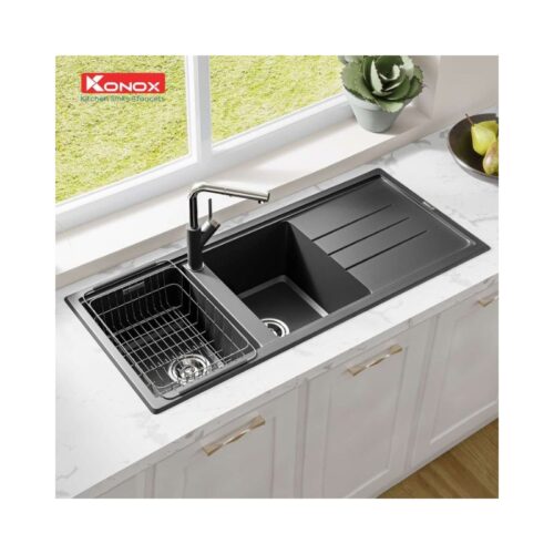 Chậu rửa bát Konox Granite Sink Phoenix 1160 - Black