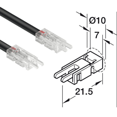 Kích thước của Dây nối dài cho đèn Led Hafele 833.89.194