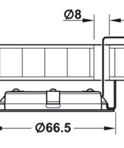 Kích thước của Đèn Led chiếu 24V Hafele 833.75.122